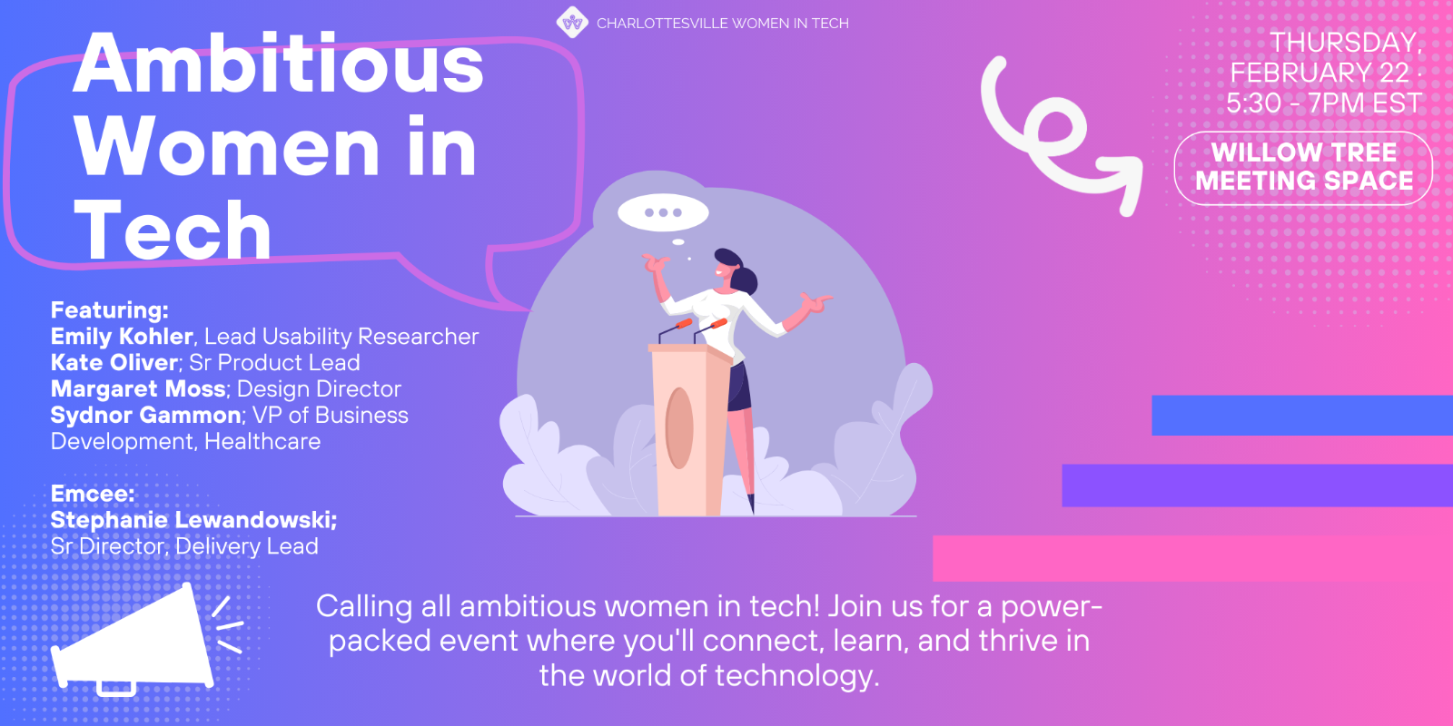 ambitious women in tech banner